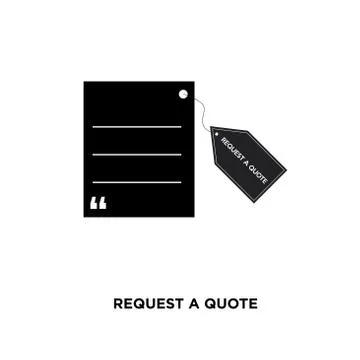 Request a quote icon isolated on white background for your web, mobile and ap Stock Illustration