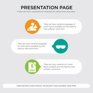 Request a quote, vr headset, join us presentation design template in orange,  Stock Illustration