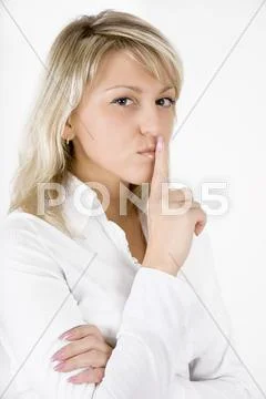 Request for silence Stock Photos