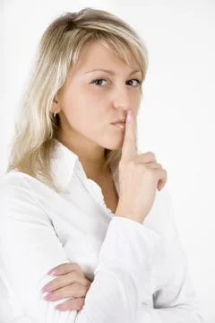 Request for silence Stock Photos