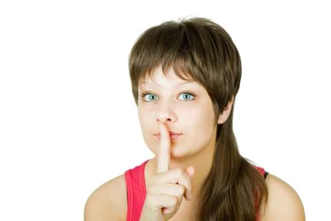 Request for silence Stock Photos