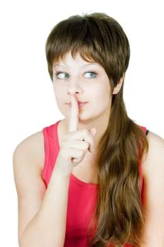 Request for silence Stock Photos