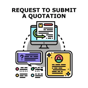 Requesting quotation process online for client proposal Stock Illustration