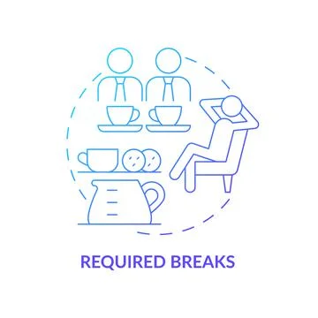 Required work pause concept icon Stock Illustration