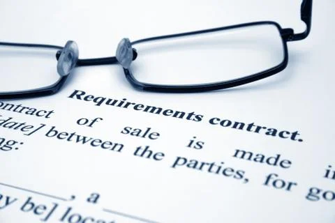 Requirement contract 스톡 사진