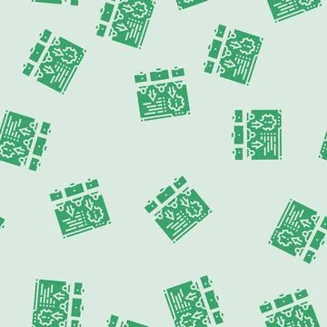 Requirement gathering analyst glyph seamless pattern Stock Illustration