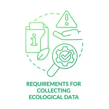 Requirements for collecting ecological data green gradient concept icon Stockillustratie