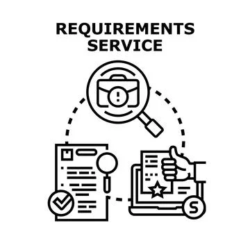 Requirements service concept vector illustration Stock Illustration