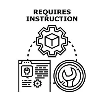 Requires instruction working process concept illustration 스톡 일러스트