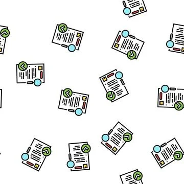 Requisition review vector seamless pattern Stock Illustration