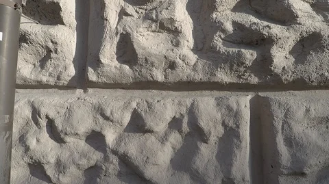 Rerelief surface of decorative blocks Stock Footage 125788687