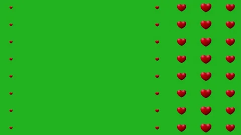 Res hearts lines on green screen background Stock Footage 277867076
