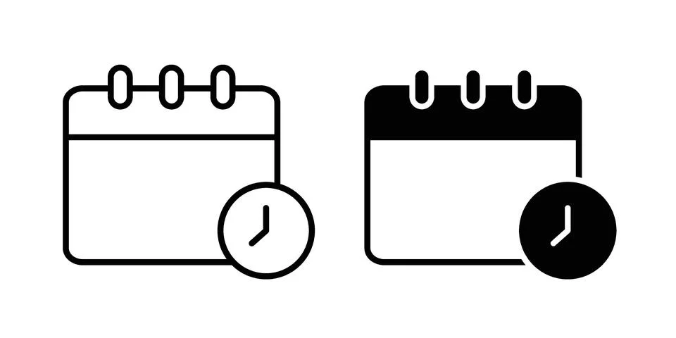 Reschedule icon design. Simple Vector illustrations.. Stock Illustration