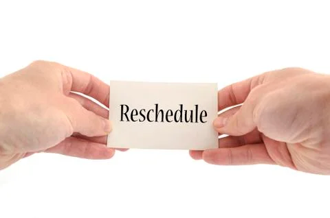 Reschedule text concept Stock Photos