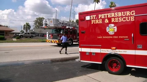 Rescue 9 backing up Stock Footage 934232