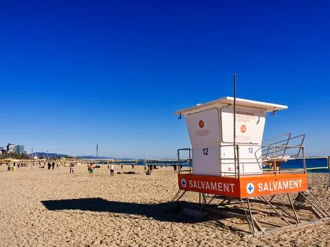 Rescue beach tower Foto stock