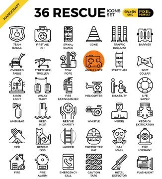 Rescue concept icons Stock Illustration