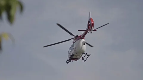 Rescue Helicopter - 180fps Slow Motion Stock Footage