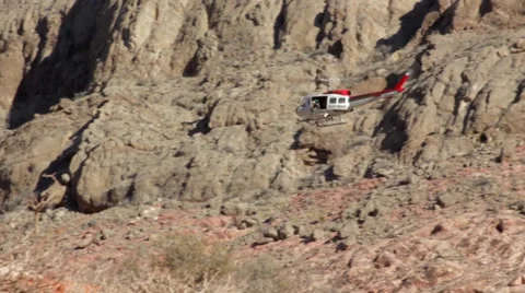 Rescue Helicopter in the desert. Stock Footage 34256412