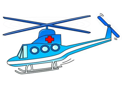 Rescue helicopter Stock Illustration
