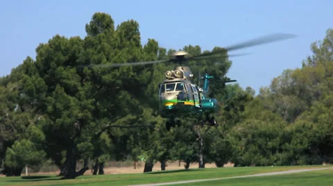 RESCUE HELICOPTER LANDS Stock-Footage 22952476