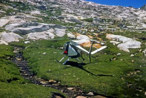 Rescue helicopter taking off Foto stock