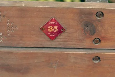 Rescue Number Location Code Bench Detail Stock Photos