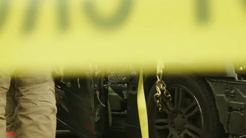 Rescue Operation on Roadside After Serious Traffic Collision Stock Footage 317959746