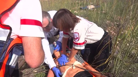 Rescue paramedic team Stock Footage 48391905