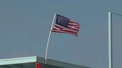 Rescue station on a beach Stock Footage 30393942