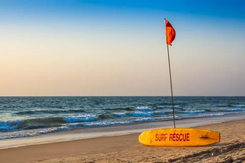 Rescue surfboard Stock Photos