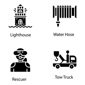 Rescue Vectors Collection Stock Illustration