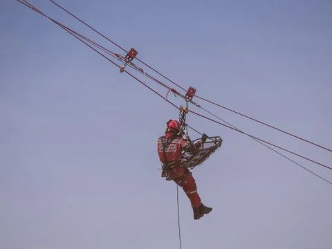 Rescue workers in action Фото