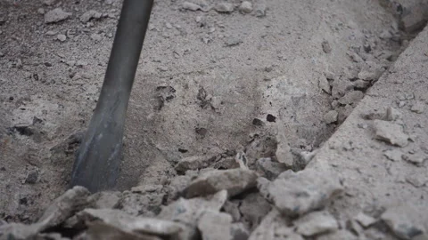 Rescue workers are using tools to break concrete from the earthquake Stock Footage 248238344