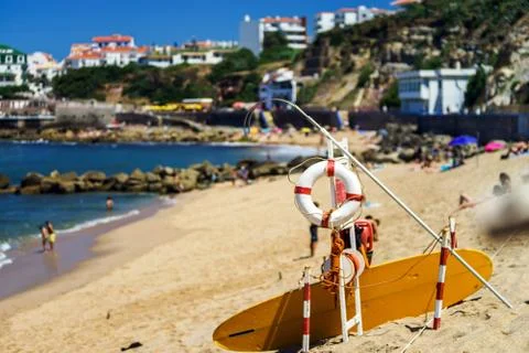 Rescuer things on the beach Stock Photos