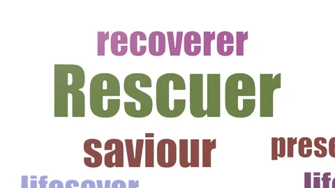 Rescuer Word Cloud Animated On White Background Stock Footage 107220103
