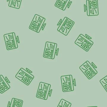 Research advertising line vector seamless pattern Stock Illustration
