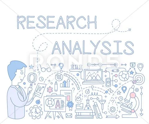 Research Analysis Infographics. Vector Illustration