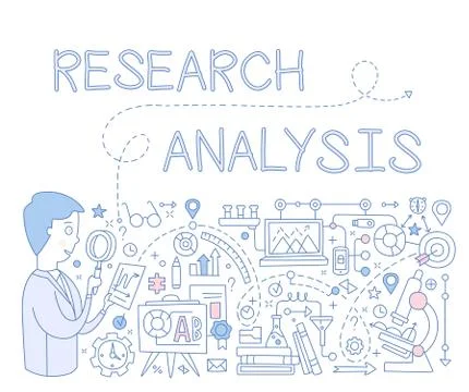 Research Analysis Infographics. Vector Illustration Stock Illustration