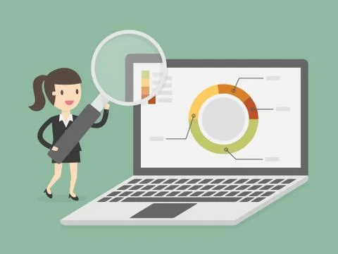 Research and analytics. Stock-Illustration