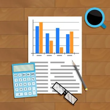 Research and count statistics Stock Illustration
