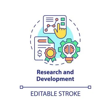 Research and development concept icon Illustrazione stock