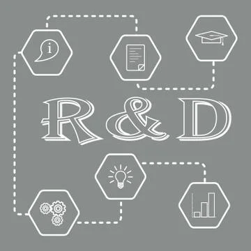 Research and development concept. Illustrazione stock