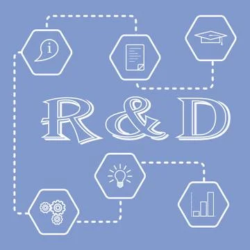 Research and development concept. Illustrazione stock