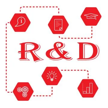Research and development concept. Illustrazione stock