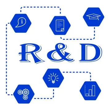 Research and development concept. Illustrazione stock