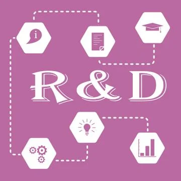 Research and development concept. Illustrazione stock