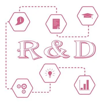 Research and development concept. Stock Illustration