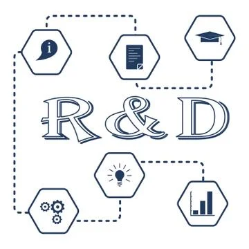 Research and development concept. Stock Illustration