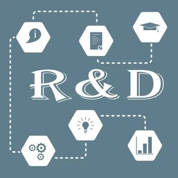 Research and development concept. Illustrazione stock